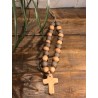 collier faïence brut croix ( terracotta/ brun )